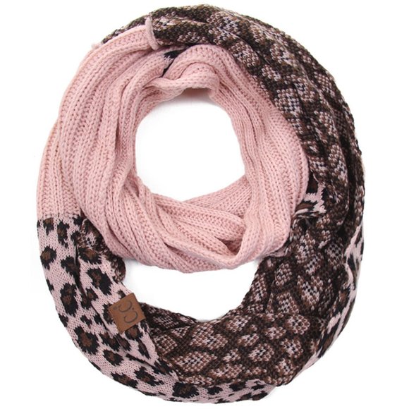 C.C Animal Cheetah Print Infinity Loop Warm Scarf - Picture 1 of 2
